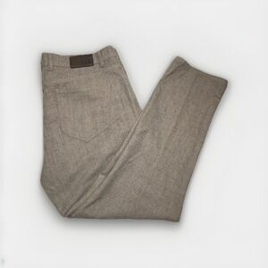Peter‎ Millar Collection 100% Wool Chino Pants Mens 36 (34x28) Brown MF21RT02